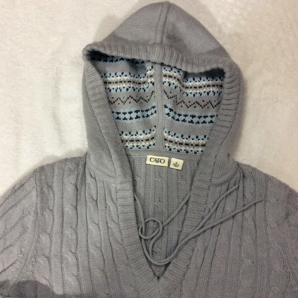 GRAY SWEATER HOODIE - Picture 4 of 12